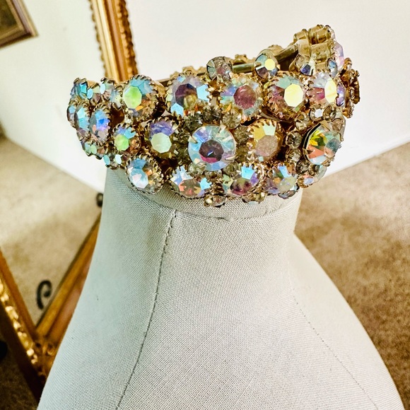 🔥 Vintage Juliana Aurora Borealis Rhinestone Bracelet - Picture 6 of 17